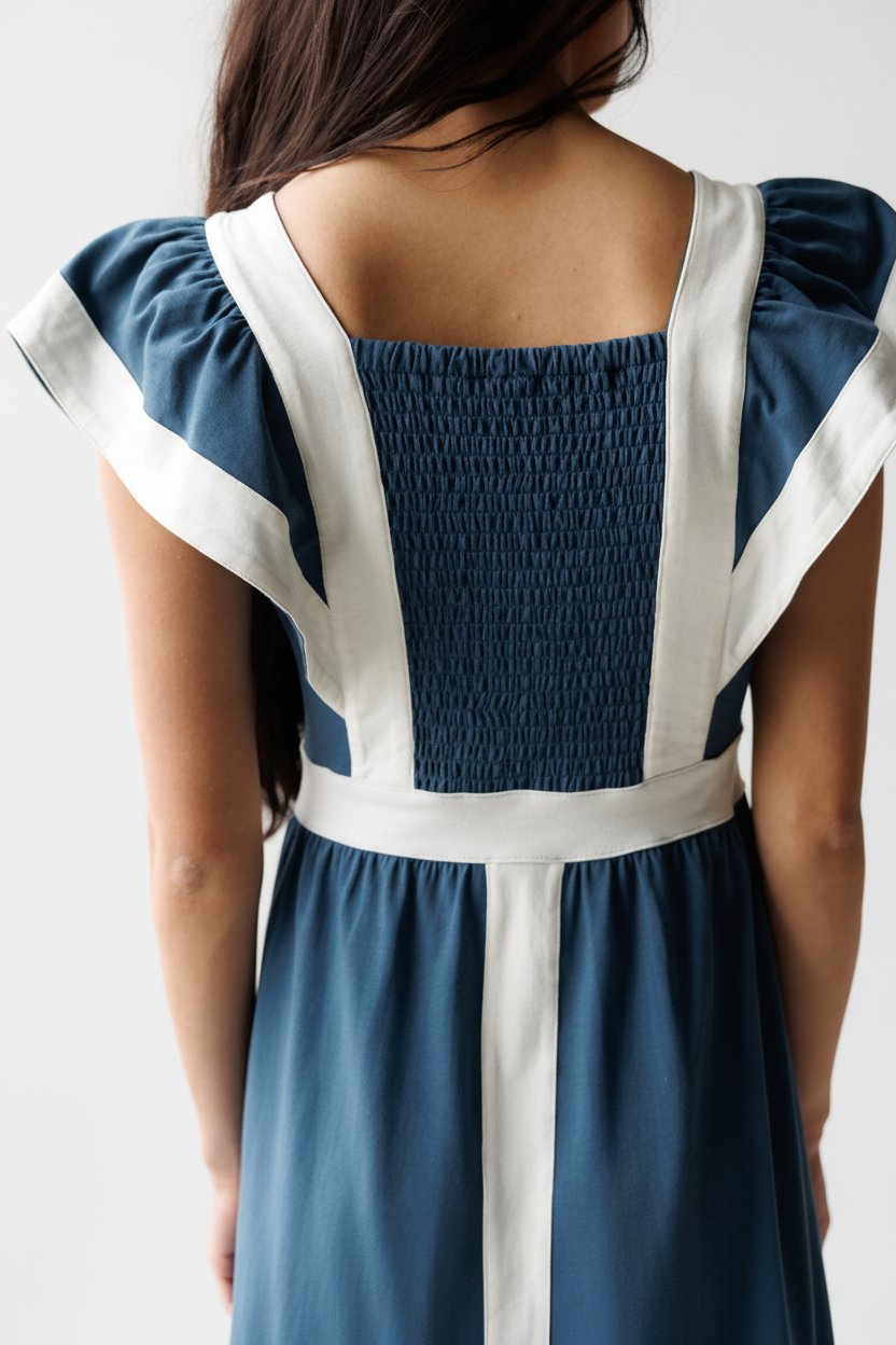 Block Party Dress - Back Detail White BG