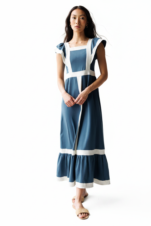 Block Party Dress - Front White BG
