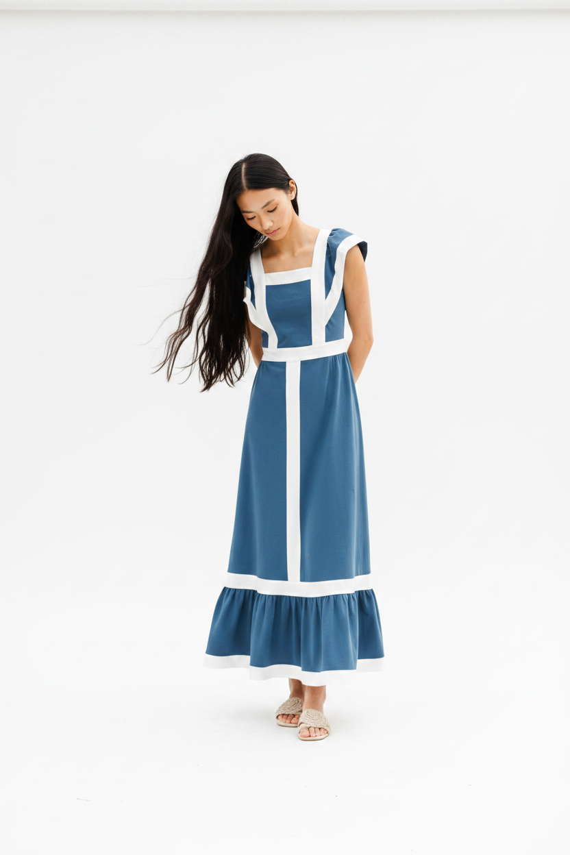 Block Party Dress - Outdoor to White BG