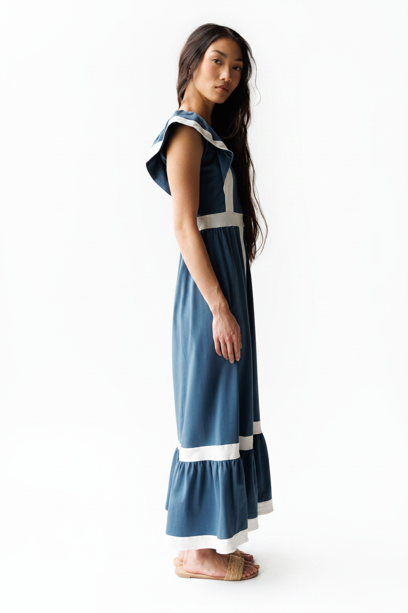 Block Party Dress - Side White BG