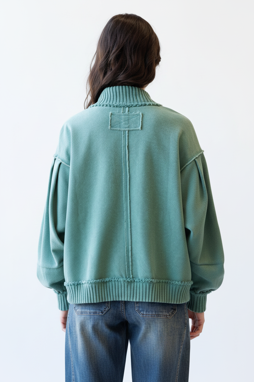 Campus Cardi Coat - Back White BG