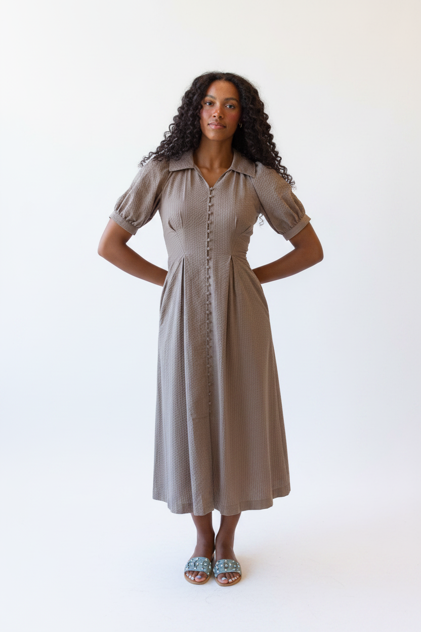 Femme Field Dress - Front Hips White BG