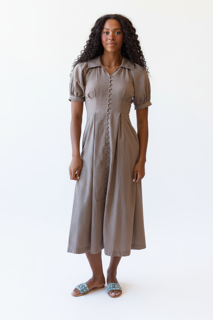 Femme Field Dress - Front White BG
