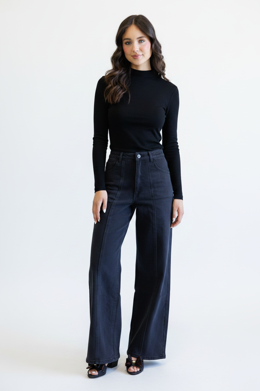 High Rise Seamed Trouser - 8 White BG
