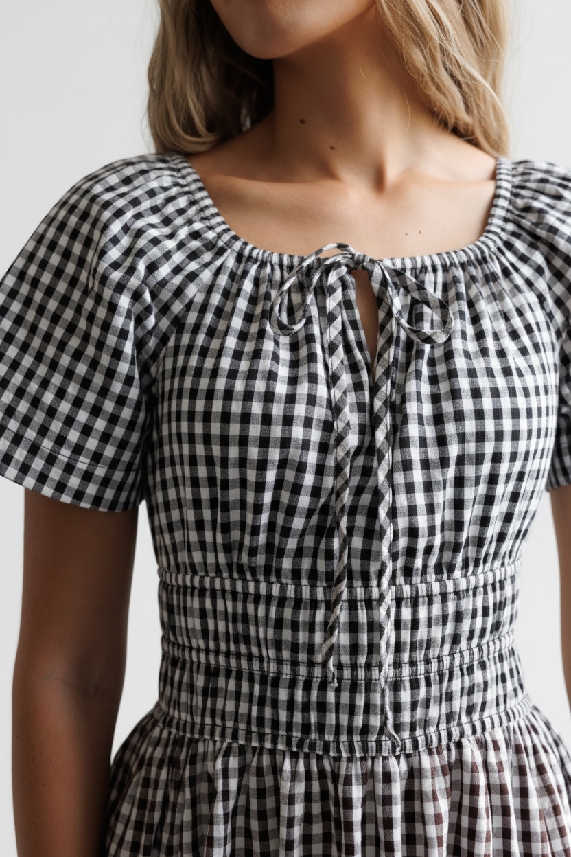 Maybelle Dress - Detail White BG