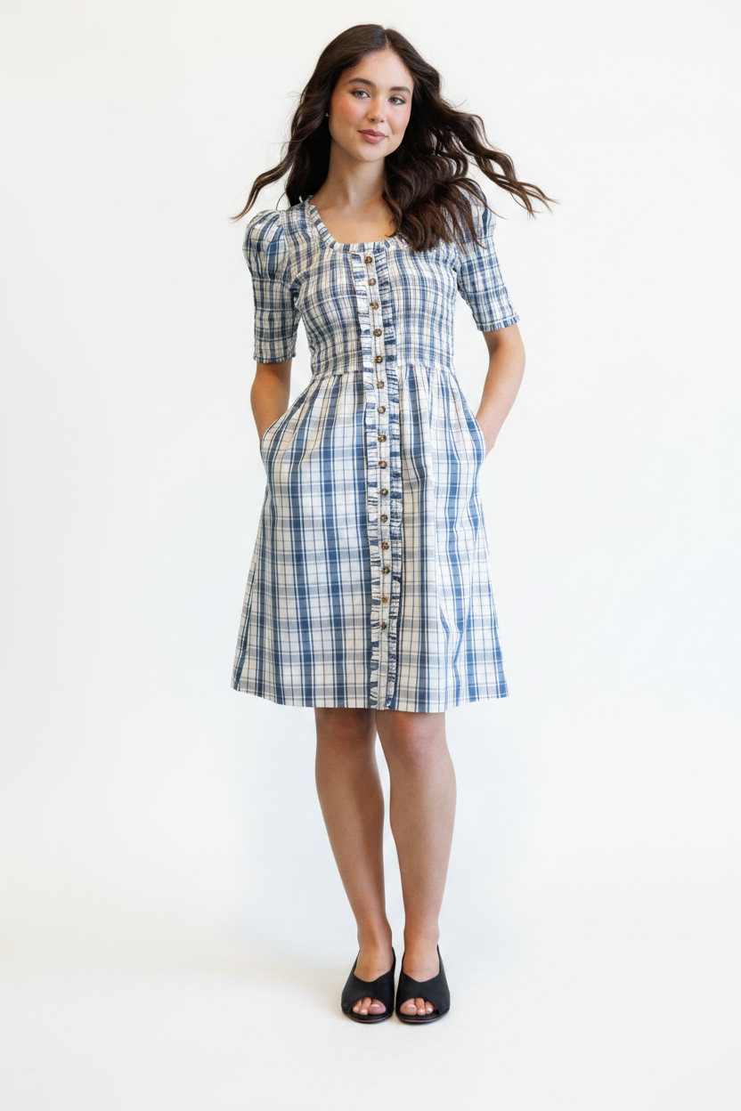 Oxford Dress - Front Alt White BG