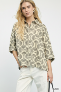 Printed Button Down Shirt