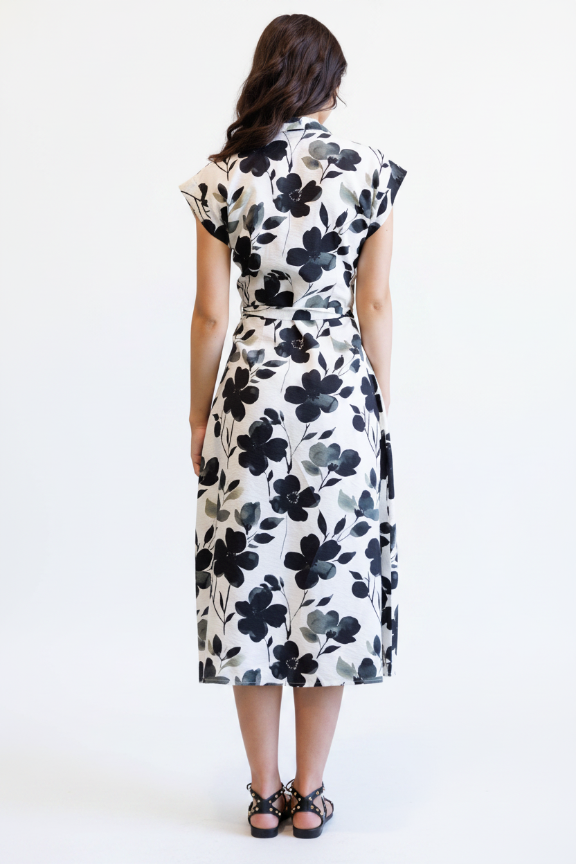 Quintessential Dress - Back White BG