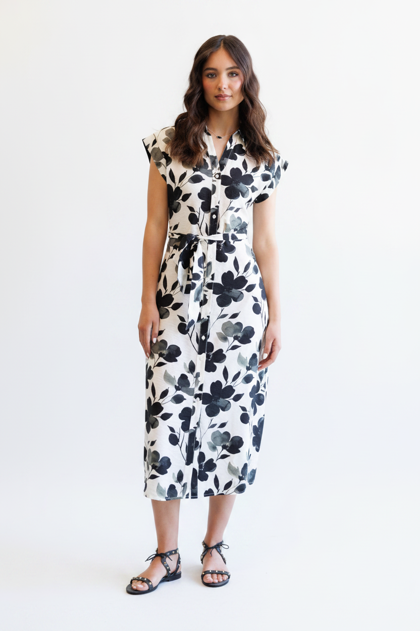 Quintessential Dress - Front White BG
