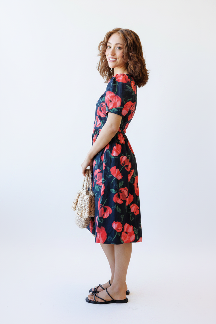 Signature Sun Dress - Side White BG